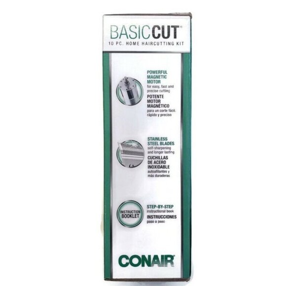 CONAIR Basic Cut Home Hair Cutting Kit 10 Piece Set Barber Kit Easy To Use - Picture 2 of 4